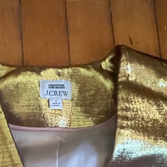 Christopher John Rogers x J. CREW gold lame vest size 2 - Picture 5 of 5